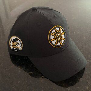 Boston Bruins 50th Anniversary 47 Brand NHL Snapback Cap Hat OSFA
